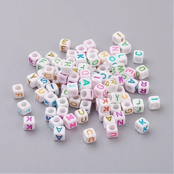 Opaque Horizontal Hole Acrylic Beads