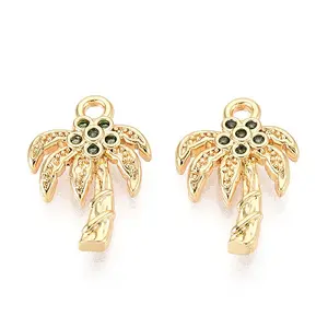 Brass Pave Cubic Zirconia Pendants