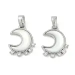Natural White Shell Moon Pendants