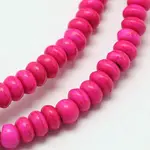 Dyed Synthetical Turquoise Rondelle Bead Strand