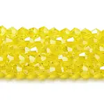 Transparent Electroplate Glass Beads Strands