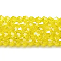 Transparent Electroplate Glass Beads Strands