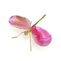 Dyed Natural Agate Slice Display Decorations