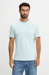 Bavlněné tričko Calvin Klein Jeans pánské, modrá barva, LV04RD254G