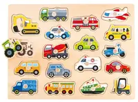 lelin Edukační vkládačka, puzzle - Dopravní prostředky