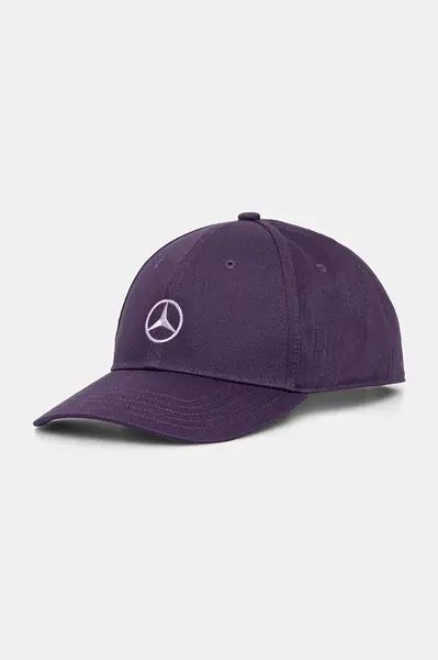Bavlněná baseballová čepice adidas x Mercedes fialová barva, JZ2547
