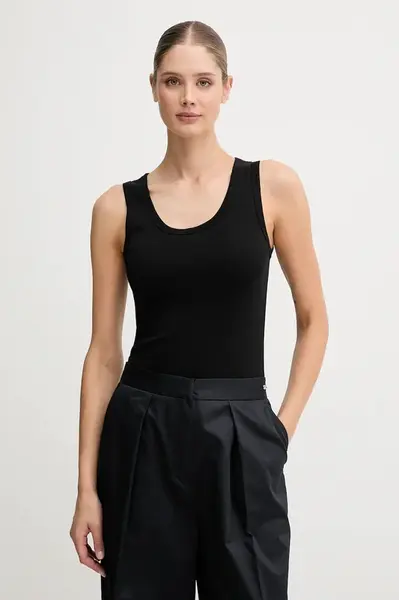 Bavlněný top United Colors of Benetton šedá barva, 3GA2DH010