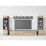 OBÝVACÍ STĚNA, barvy dubu košíčkatého, antracitová