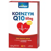 Vitar Koenzym Q10 60 mg + Selen + vitamin E + thiamin 60 kapslí
