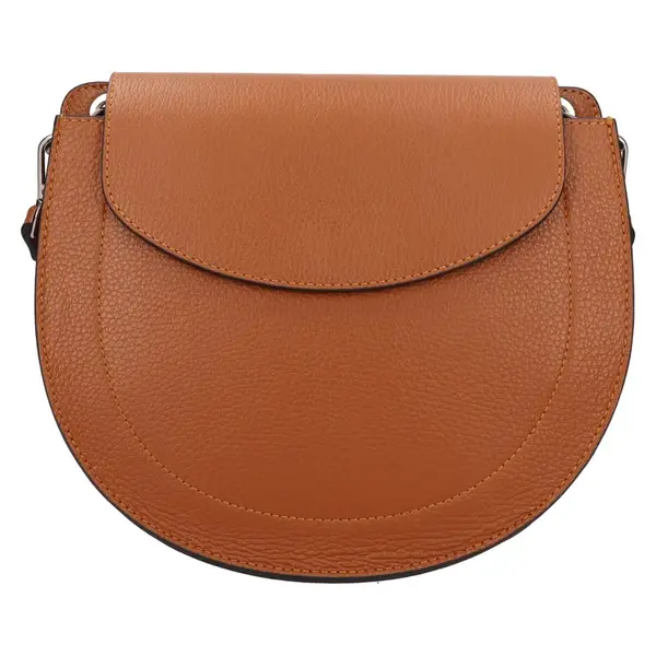 Dámska kožená crossbody kabelka Italia Locita - koňak