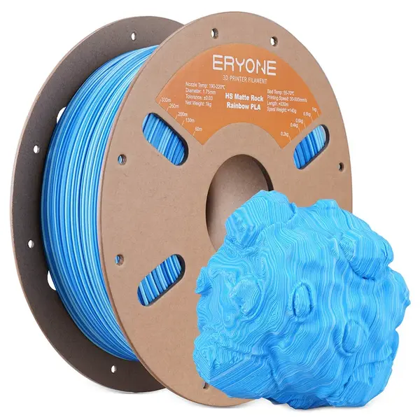 ERYONE High Speed PLA Matte Twisted Filament 1kg - Arctic Blue