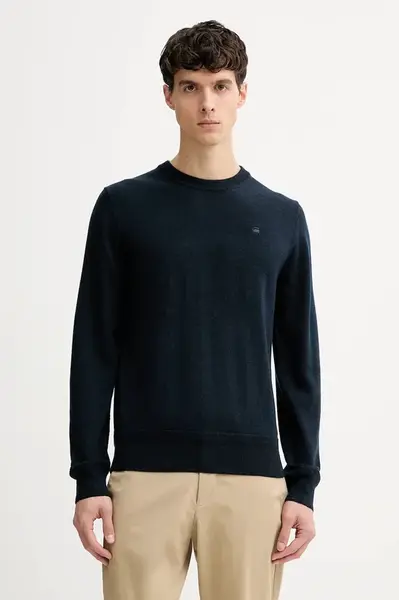 Vlněný svetr G-Star pánský, tmavomodrá barva, D27686.B692