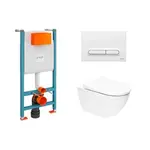 Závesný wc set Vitra S60 do ľahkých stien / predstenová SIKOVSW3