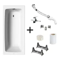 Kaldewei Cayono kompletná sada obdĺžniková vaňa 170x70 cm smaltovaná oceľ ľavá aj pravá s montážnou sadou KALDEWEISET6