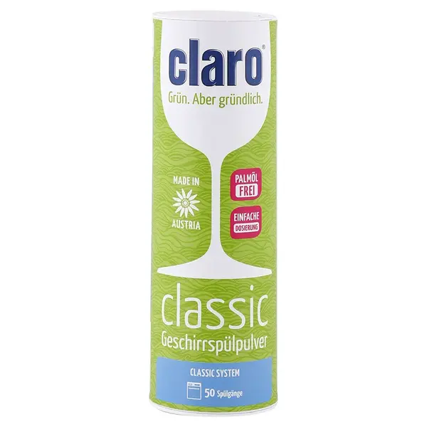Claro Classic prášok do umývačky riadu 900 g / 50 umytí