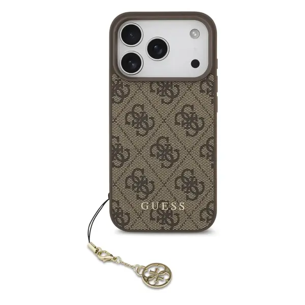 Zadní kryt Guess 4G Charm pro Apple iPhone 17 Pro, tone on tone brown