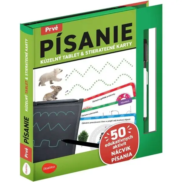 ELLA & MAX PRVÝ PÍSANKA Kúzelný tablet & stierateľné karty, mix, veľkosť