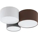 EGLO Stropné svietidlo Pastore hnedo-sivo-biele