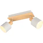 Trio Stropné 2bodové svietidlo Shanti, teplá sivá, 30 x 19,5 x 17,5 cm