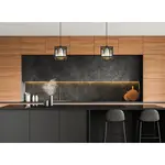 GLOBO Závesné svietidlo MATHILDE čierna/dymová E27 40 W 170 x 170 x 1200 mm