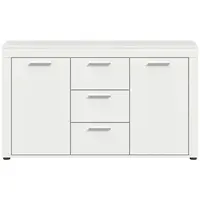 MID.YOU ŠIROKÁ KOMODA, bílá, 125/80/35 cm