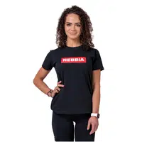 Dámské tričko Nebbia Basic 592 Black S