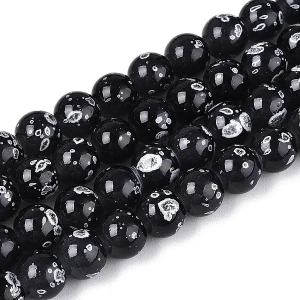 Baking Paint Glass Beads Strands