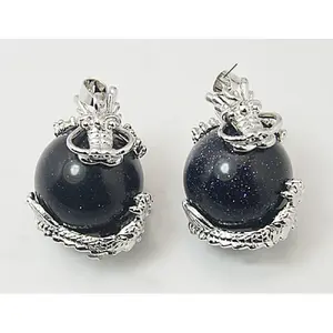 Synthetic Blue Goldstone Pendants