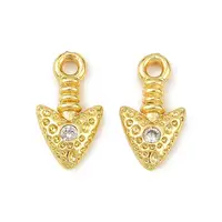 Brass Micro Pave Cubic Zirconia Pendants