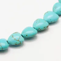 Heart Synthetic Turquoise Beads Strands