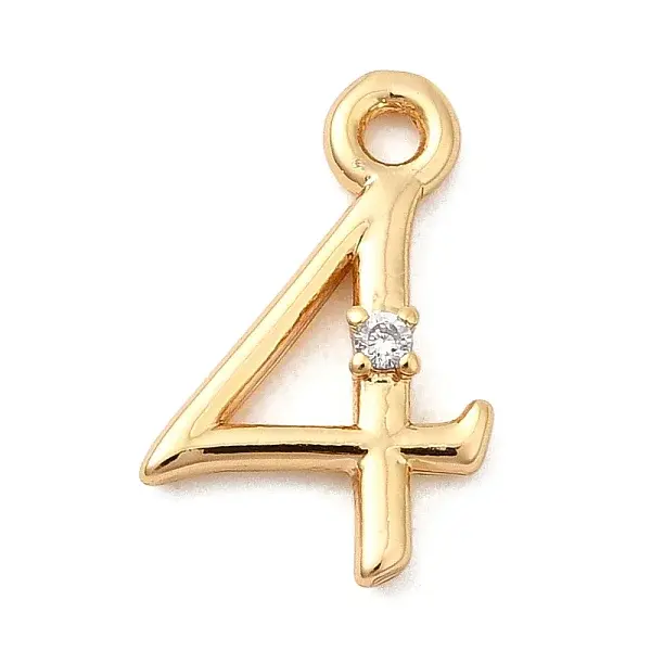 Brass Micro Pave Cubic Zirconia Charms