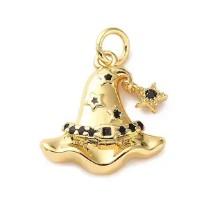 Brass Micro Pave Cubic Zirconia Pendants