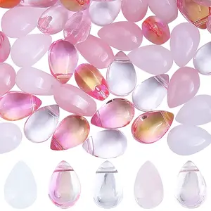 150Pcs 5 Style Glass Charms