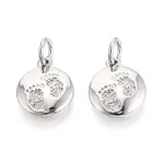 Brass Micro Pave Cubic Zirconia Charms