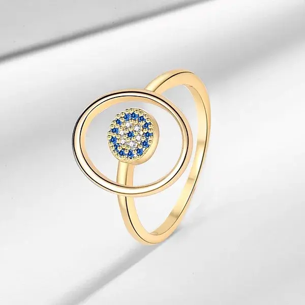 Brass Micro Pave Cubic Zirconia Rings