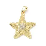 Brass Micro Pave Cubic Zirconia Pendants