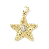 Brass Micro Pave Cubic Zirconia Pendants