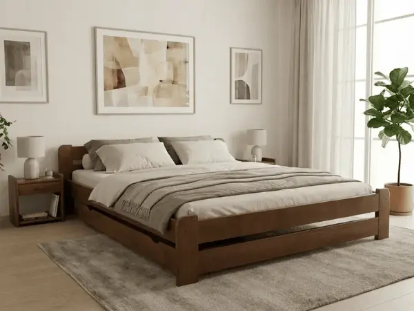 Postel Laura 160 x 200 cm, dub Rošt: S lamelovým roštem, Matrace: Matrace Coco Maxi 20 cm