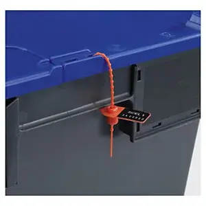 100 x Plombový uzávěr se zoubkováním, červený