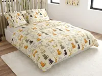 Bavlnené obliečky COLORED CATS BLEND krémové Rozmer obliečky: 70 x 90 cm | 140 x 200 cm