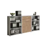 MID.YOU SKŘÍŇ NA ŠANONY, šedá, barvy dubu, 253,2/113,6/33 cm