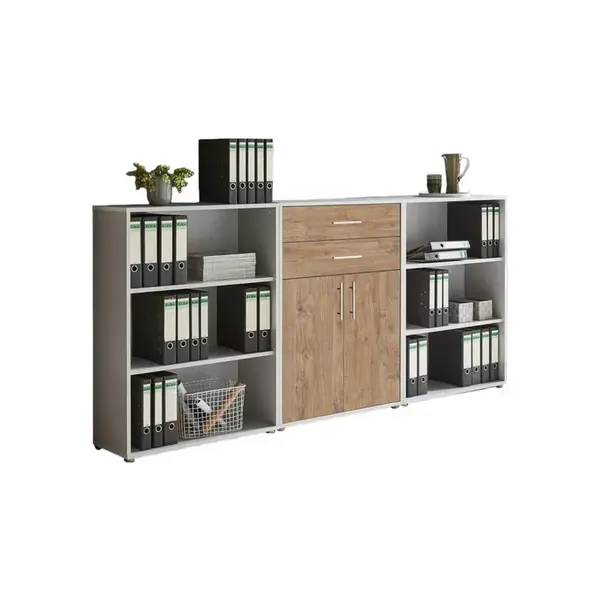 MID.YOU SKŘÍŇ NA ŠANONY, šedá, barvy dubu, 253,2/113,6/33 cm