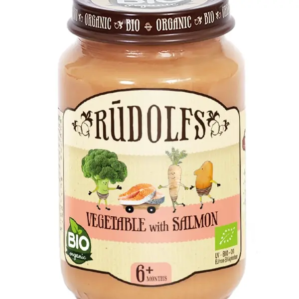 Rudolfs Zelenina a losos BIO 190 g