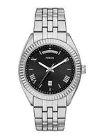 FOSSIL Analógové hodinky 'CAMPBELL'  strieborná