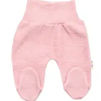 Baby Nellys Pletené kojenecké polodupačky Hand Made, růžové, vel. 62
