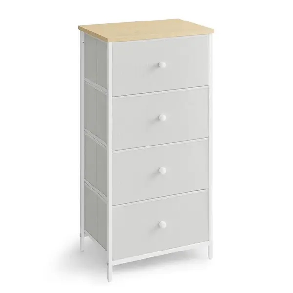 KOMODA, bílá, barvy dubu, 45/91,7/30 cm