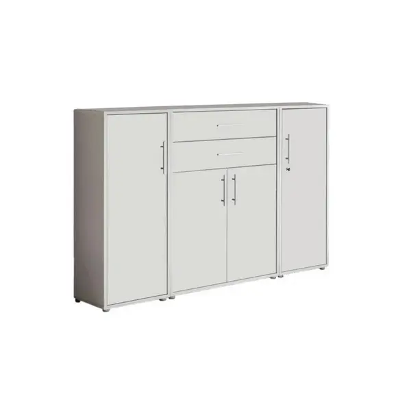 MID.YOU SKŘÍŇ NA ŠANONY, šedá, bílá, 172,6/113,6/33 cm