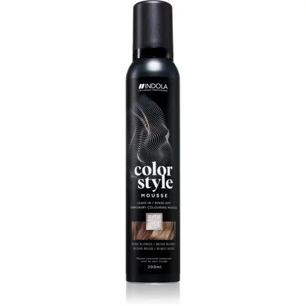 Indola Color Style Mousse tónovacia pena na vlasy odtieň Beige Blonde 200 ml