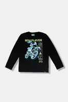 Dětské bavlněné tričko s dlouhým rukávem United Colors of Benetton