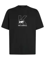 Karl Lagerfeld Tričko 'Ikon'  čierna / biela